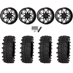 Frontline ACP 33x12-20 (10ply) Tires on System 3 Offroad ST-7 Gloss Black Milled (20x9) Wheels