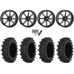 Frontline ACP 35x9.5-20 Tires on High Lifter HL4 Gloss Black Milled Wheels