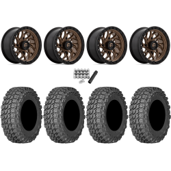 Gladiator X Comp ATR 32x10-15 (10ply) Radial Tires on Fuel Runner Matte Bronze Wheels