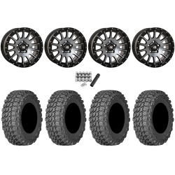 Gladiator X Comp ATR 32x10-15 (10ply) Radial Tires on High Lifter HL25 Dark Tint Grey Wheels