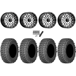 Gladiator X Comp ATR 35x10-15 (10ply) Radial Tires on MSA M38 Brute Machined Wheels