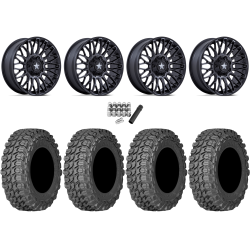 Gladiator X Comp ATR 35x10-15 (10ply) Radial Tires on MSA M50 Clubber Matte Black DDT Wheels