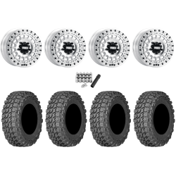Gladiator X Comp ATR 35x10-15 (10ply) Radial Tires on Metal FX Hitman R Raw Beadlock Wheels