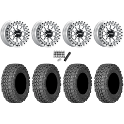 Gladiator X Comp ATR 32x10-15 (10ply) Radial Tires on Metal FX Outlaw Raw Beadlock Wheels
