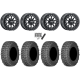 Gladiator X Comp ATR 35x10-15 (10ply) Radial Tires on Metal FX Outlaw Satin Black Beadlock Wheels