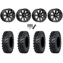 ITP MT911 27x10-14 (8ply) Tires on MSA M20 Kore Satin Black Wheels