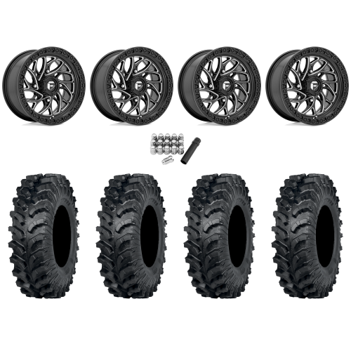 ITP MT911 34x10-15 (8ply) Tires on Fuel Runner Gloss Black Milled Wheels