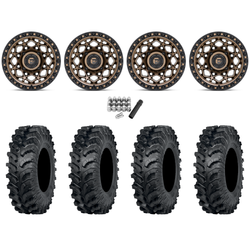 ITP MT911 34x10-15 (8ply) Tires on Fuel Unit Matte Bronze Wheels