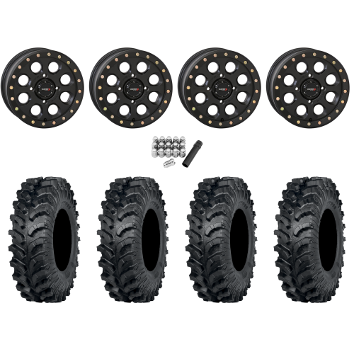 ITP MT911 34x10-15 (8ply) Tires on System 3 SB-7 Matte Black Beadlock Wheels