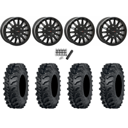 ITP MT911 34x10-15 (8ply) Tires on System 3 SB-8 Matte Black Beadlock Wheels