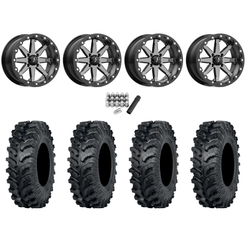 ITP MT911 34x10-15 (8ply) Tires on MSA M21 Lok Gunmetal Beadlock Wheels