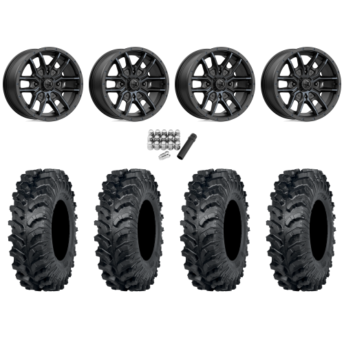 ITP MT911 34x10-15 (8ply) Tires on MSA M43 Fang Titanium Tint Wheels