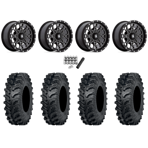ITP MT911 34x10-15 (8ply) Tires on MSA M45 Portal Gloss Black Milled Wheels