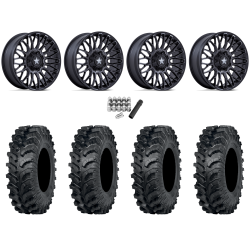 ITP MT911 34x10-15 (8ply) Tires on MSA M50 Clubber Matte Black DDT Wheels