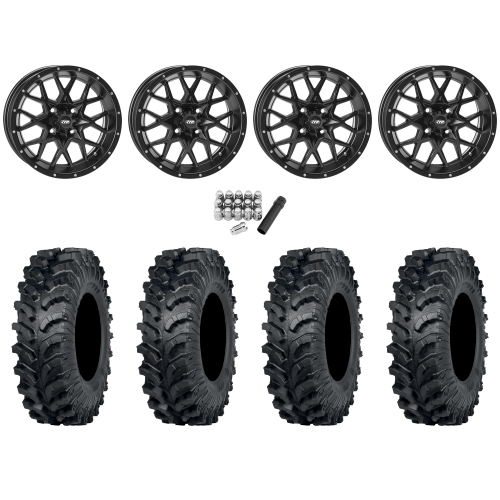 ITP MT911 34x10-15 (8ply) Tires on ITP Hurricane Satin Black Wheels