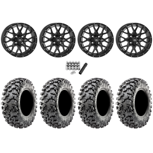 Maxxis Carnivore RT 30x10-14 (8ply) Radial Tires on ITP Hurricane Satin Black Wheels