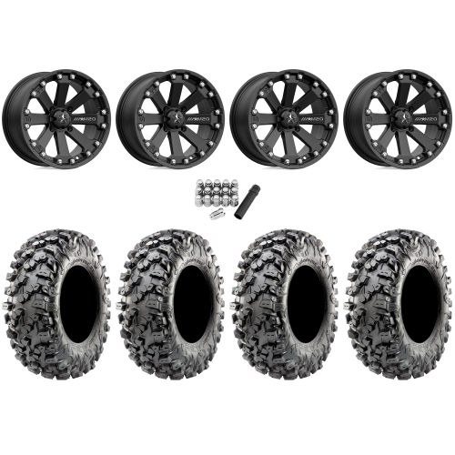 Maxxis Carnivore RT 30x10-14 (8ply) Radial Tires on MSA M20 Kore Satin Black Wheels