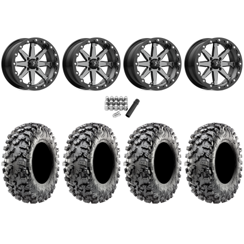 Maxxis Carnivore RT 30x10-14 (8ply) Radial Tires on MSA M21 Lok Gunmetal Beadlock Wheels