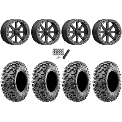 Maxxis Carnivore RT 30x10-14 (8ply) Radial Tires on MSA M31 Lok2 Satin Black Beadlock Wheels