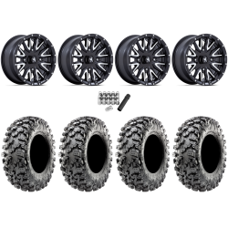Maxxis Carnivore RT 30x10-14 (8ply) Radial Tires on MSA M49 Creed Matte Black & Machined Wheels