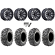 Maxxis Carnivore RT 30x10-14 (8ply) Radial Tires on MSA M49 Creed Matte Black & Machined Wheels
