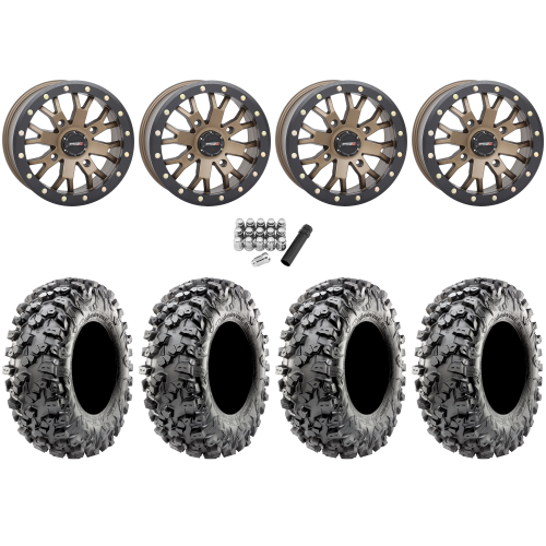 Maxxis Carnivore RT 30x10-14 (8ply) Radial Tires on System 3 Offroad SB-4 Bronze Beadlock Wheels