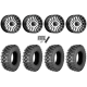 Quadboss QBT889 30x10-14 (8ply) Radial Tires on MSA M38 Brute Machined Wheels