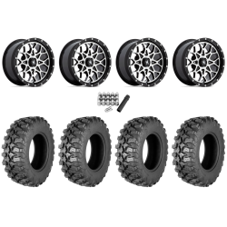 Quadboss QBT889 30x10-14 (8ply) Radial Tires on MSA M45 Portal Machined Wheels