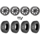 Quadboss QBT889 30x10-14 (8ply) Radial Tires on System 3 Offroad SB-4 Matte Black Beadlock Wheels