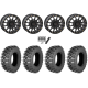 Quadboss QBT889 30x10-14 (8ply) Radial Tires on System 3 Offroad SB-5 Matte Black Beadlock Wheels
