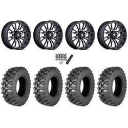 Quadboss QBT889 30x10-15 (8ply) Radial Tires on MSA M51 Thunderlips Machined Wheels