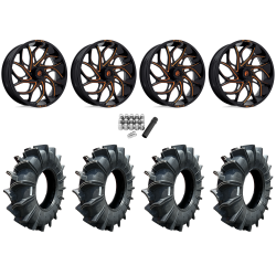 Assassinator Mud Tires 50x12-24 on Fuel Runner Candy Orange Wheels