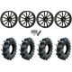 Assassinator Mud Tires 50x12-24 on High Lifter HL21 Gloss Black Wheels