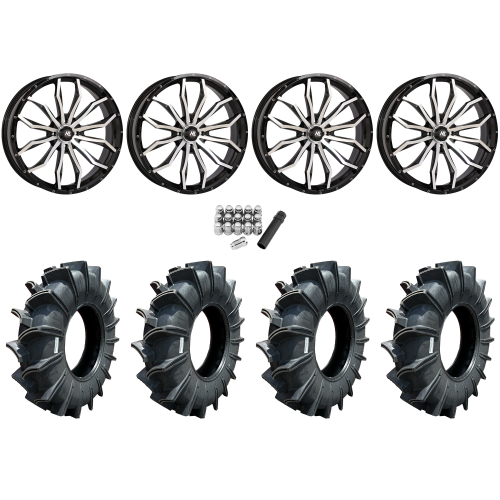 Assassinator Mud Tires 50x12-24 on High Lifter HL21 Machined Wheels