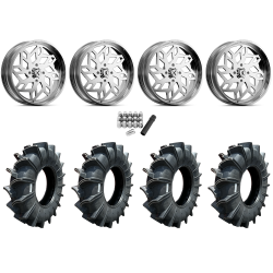 Assassinator Mud Tires 50x12-24 on KG1 Forged KU021 Kreator Polished Wheels