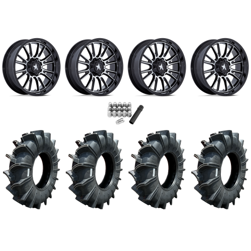Assassinator Mud Tires 50x12-24 on MSA M51 Thunderlips Machined Wheels