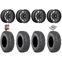 Toyo Open Country SxS M/T 32-9.5-R15 Tires on MSA M45 Portal Gloss Black Milled Wheels