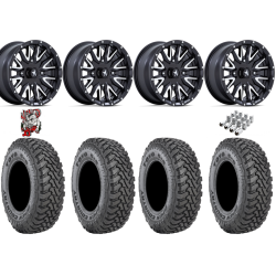 Toyo Open Country SxS M/T 35-9.5-R15 Tires on MSA M49 Creed Matte Black & Machined Wheels