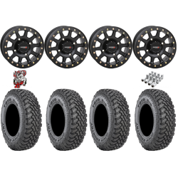 Toyo Open Country SxS M/T 32-9.5-R15 Tires on SB-3 Matte Black Beadlock Wheels