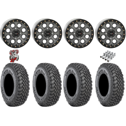 Toyo Open Country SxS M/T 35-9.5-R15 Tires on SB-7 Matte Titanium Beadlock Wheels