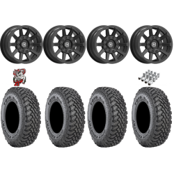 Toyo Open Country SxS M/T 32-9.5-R15 Tires on V02 Satin Black Wheels