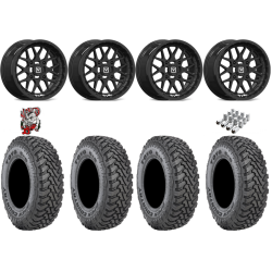 Toyo Open Country SxS M/T 32-9.5-R15 Tires on V03 Gloss Black Wheels