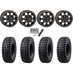 Tusk Terrabite 30x10-14 Radial Tires on SB-7 Matte Black Beadlock Wheels