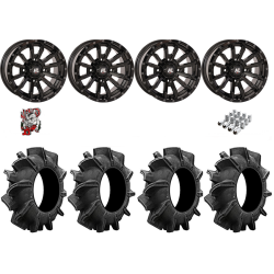 Assassinator Mud Tires 29.5-8-14 on HL21 Gloss Black Wheels