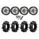 Assassinator Mud Tires 29.5x8-14 on HL21 Machined Wheels