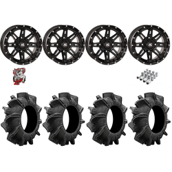 Assassinator Mud Tires 32-8-14 on HL22 Gloss Black Wheels