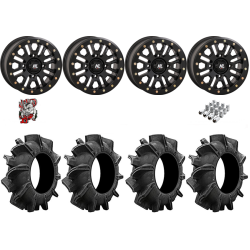 Assassinator Mud Tires 29.5-8-14 on HL23 Matte Black Beadlock Wheels