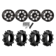 Assassinator Mud Tires 28x8-14 on HL3 Gloss Black Wheels