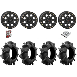 Assassinator Mud Tires 29.5-8-14 on SB-7 Matte Black Beadlock Wheels