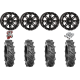 BKT AT 171 28-9-14 Tires on HL22 Gloss Black Wheels